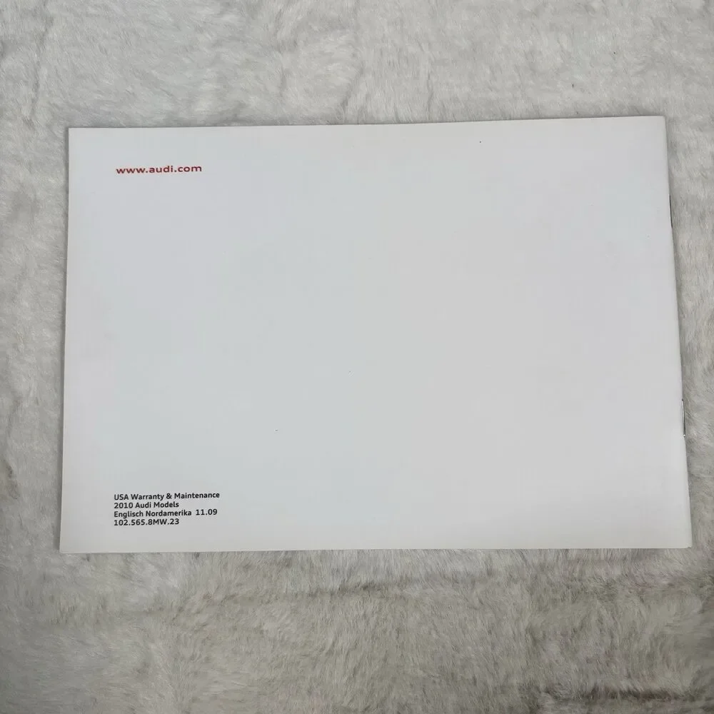 2010 audi models warranty maintenance Manual Booklet Car Auto Automobile Book